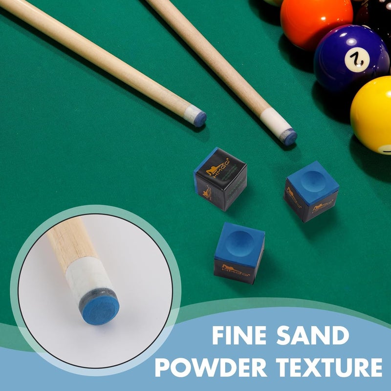 HMQQ Nano Technology Pool Cue Chalk – Professional Billiard Chalk for Tournaments, High Performance, Low Deflection, Durable, Reduces Miscues(2/6/12 Pack,Each Pack Containing 2 Cubes) - Image 4